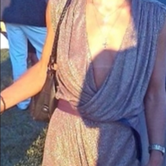 Vintage Halston heritage gold lame dress. US size 2. pristine - Picture 4 of 15